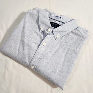 Ricky Singh Cactus Man Light Blue Slim Fit Button-Down Shirt Size XL